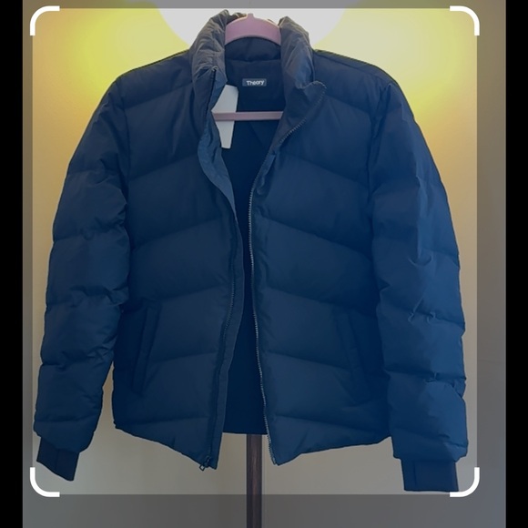 Theory Stand puffer deep Navy city Poly jacket - Picture 7 of 12